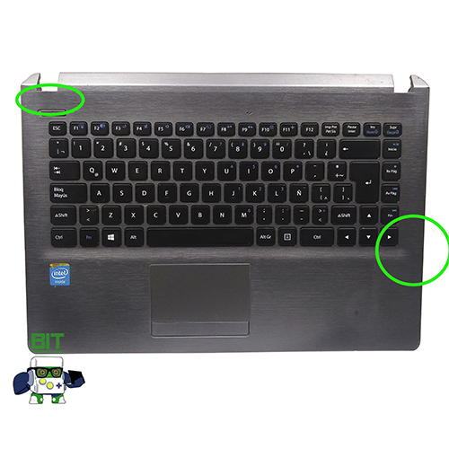 Carcasa Palmrest Notebook Positivo Bgh Z100 Con Detalles