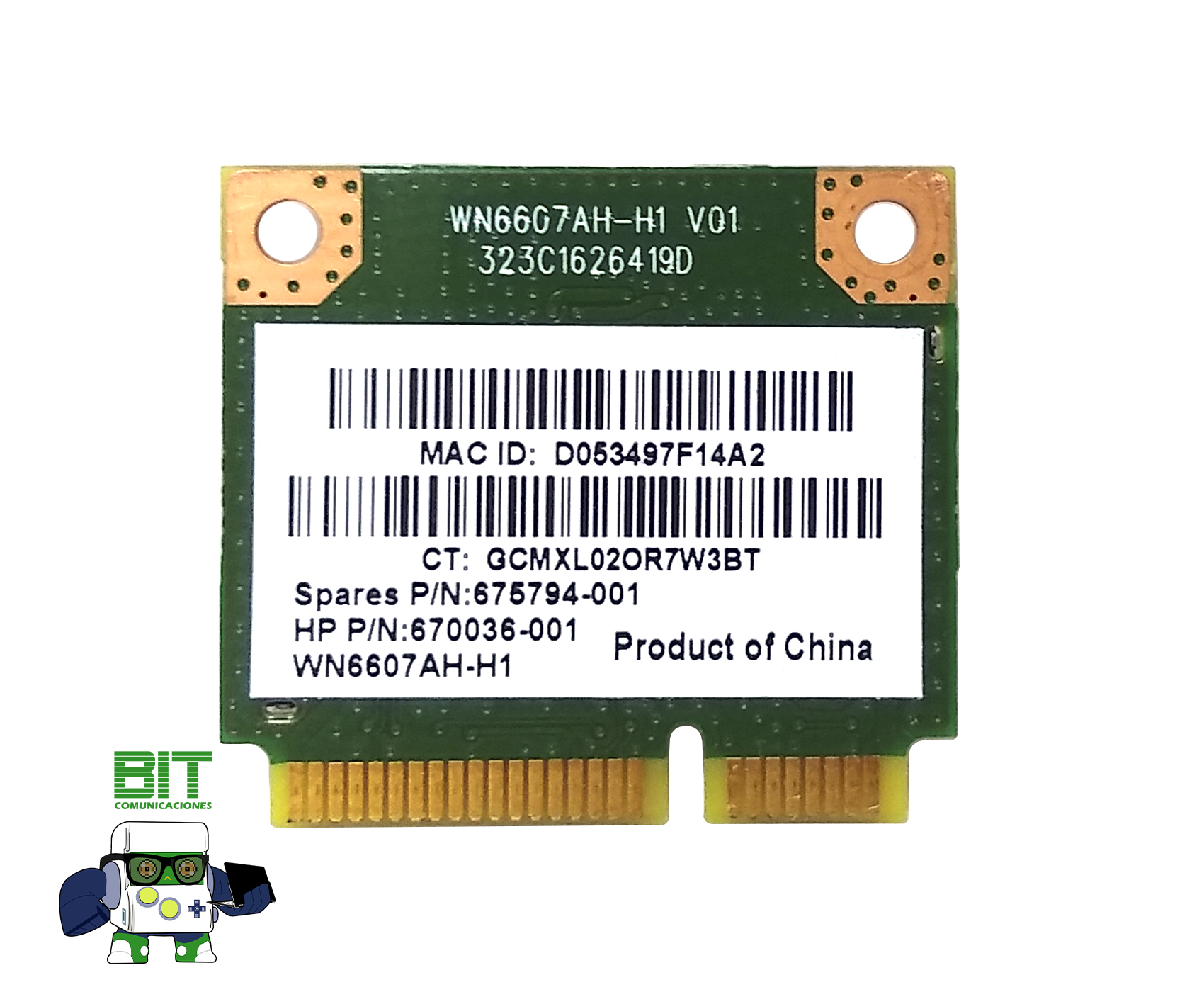 Placa Wifi Notebook Atheros Ar B Pcie Bitcomunicaciones