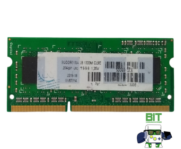 Memoria Ram Novatech Ddr3 4gb 1333mhz 1.35v N3s04f1333e- - Image 2