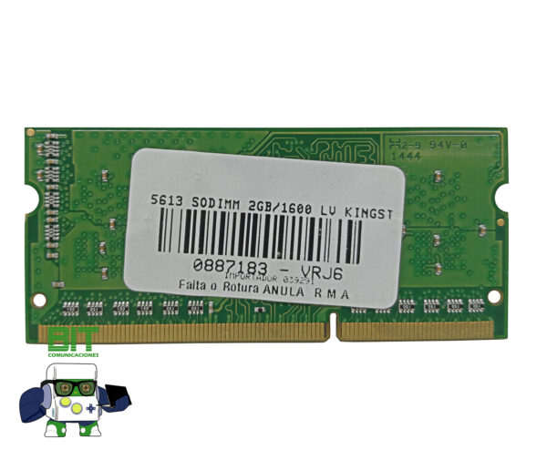 Memoria Ram Notebook Ddr3 2gb Kingston 1600mhz 1.35v - Image 3