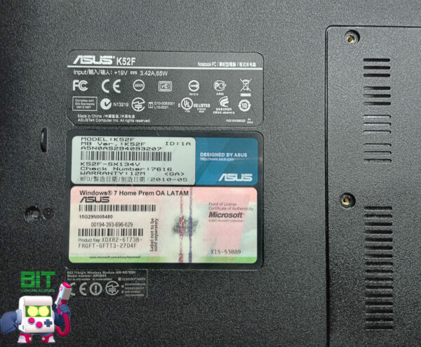 Carcasa Base Inferior Notebook Asus K52 - Image 3