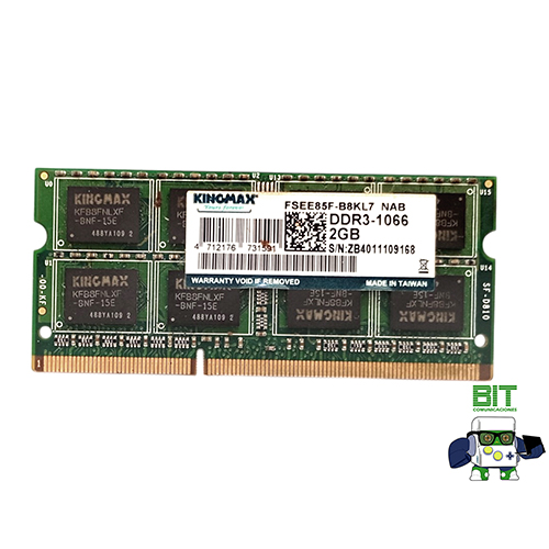Memoria Ram Notebook Sodimm Ddr3 2gb 1066mhz Kingmax