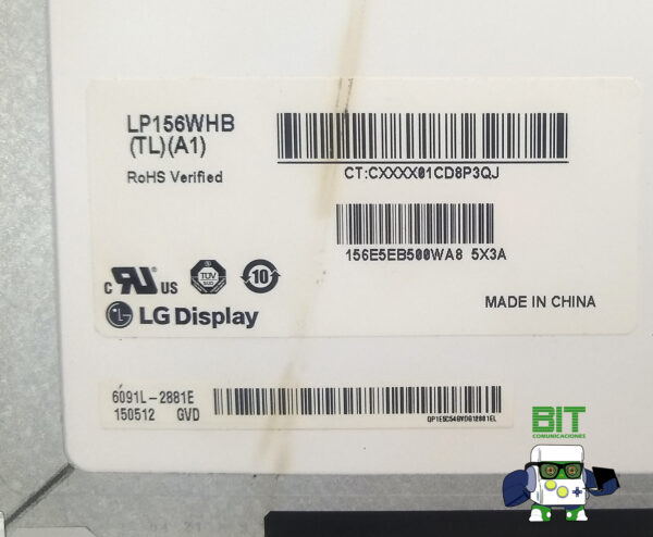 Pantalla Display LG Slim 15.6 40 Pines Lp156whb Tl A1 - Image 6