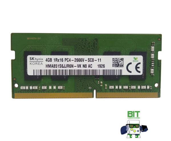 Memoria Ram Notebook Sodimm Sk Hynix Ddr4 4gb 2666mhz 1.2v - Image 2