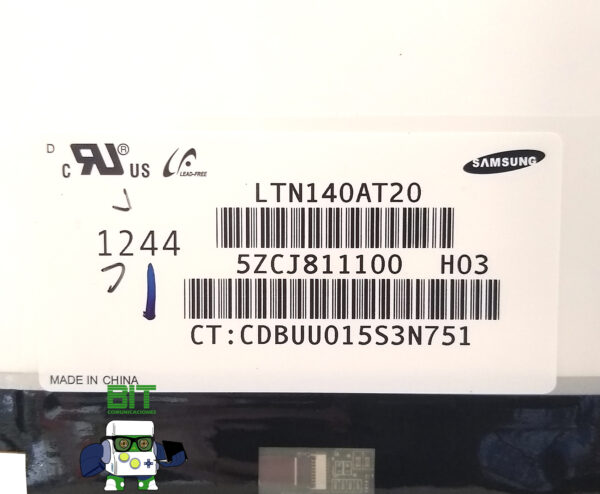 Pantalla Display Slim 14.0 40 Pines Ltn140at20 Samsung - Image 4