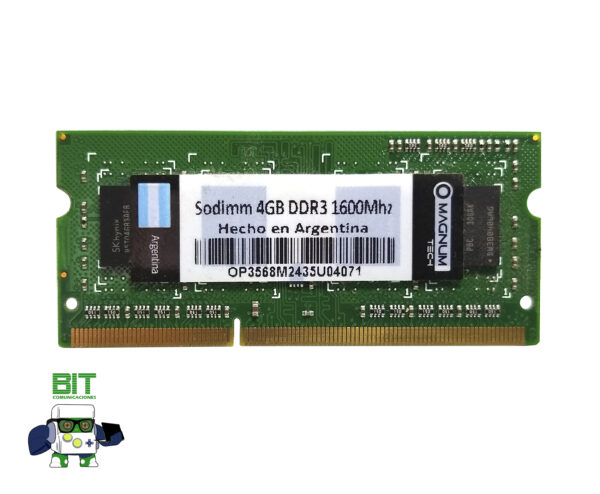 Memoria Ram Notebook Magnum Tech Ddr3 4gb 1600mhz 1,35v - Image 2