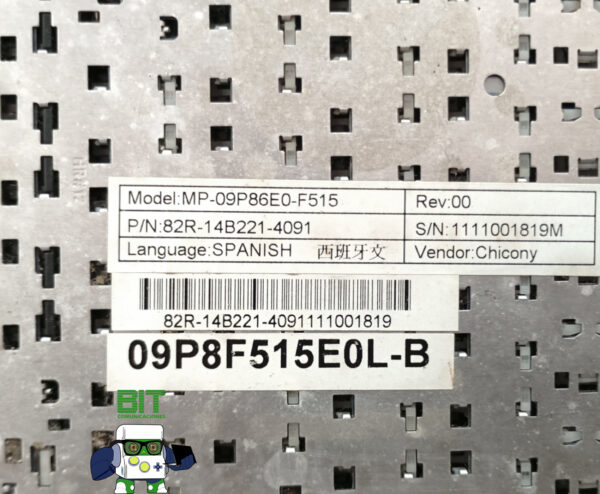 Teclado Positivo Bgh M400 M410 M420 J400 J410 J430 Gris - Image 3
