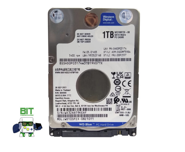Disco Duro Hdd Wd Blue 1tb Sata 2.5'' Notebook Pc Ps3 Ps4 - Image 2