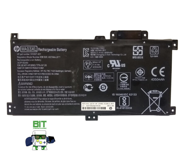 Bateria Notebook Wa03xl Hp Pavilion X360 14-ba 15-bk 15-br - Image 2