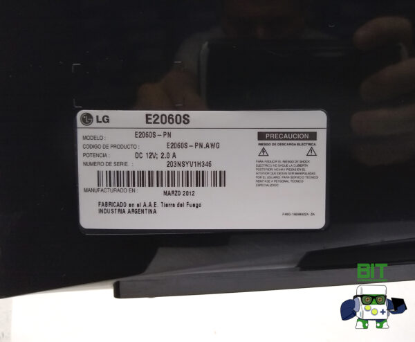 Monitor LG Flatron E2060s 20 Pulgadas Led Poco Uso - Image 4