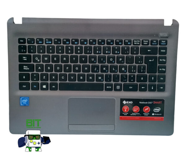 Palmrest Base Superior Y Teclado Notebook Exo Smart R8 - Image 2