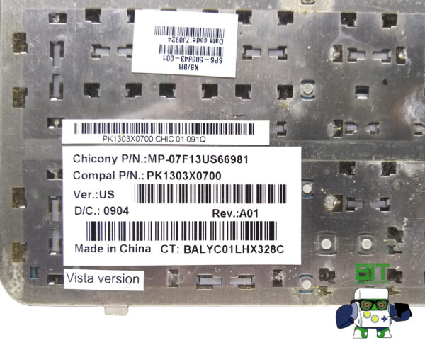 Teclado Notebook Hp Dv7 Dv7 1000 Dv7-1000 Series Dorado - Image 4