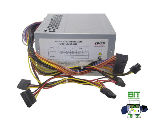 Fuente De Alimentación Pc Overtech Entry Gt-6500 500w 220v - Image 2