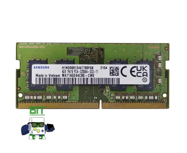 Memoria Ram Sodimm Samsung Notebook Ddr 4 4gb 3200mhz 1.2v - Image 3