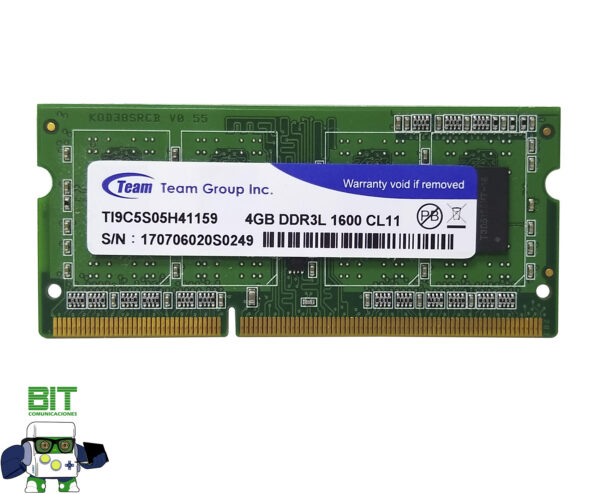 Memoria Ram Sodimm Team 4gb Ddr3 1600 1.35v - Image 2