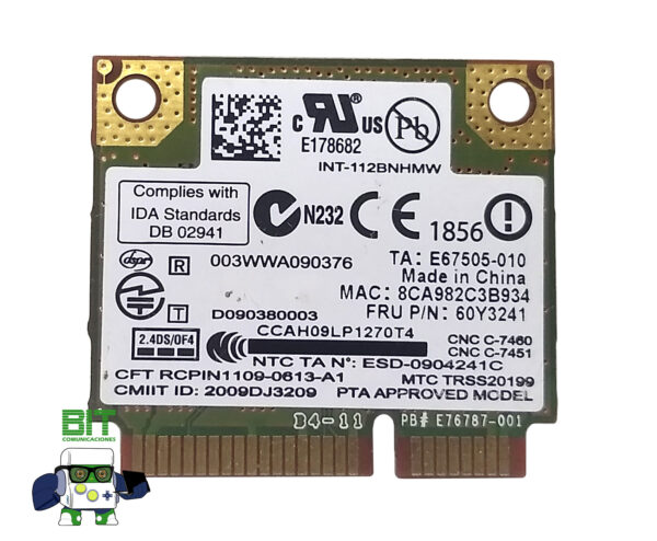 Placa Wifi Intel Centrino N1000 Mini Pci-e - Image 3