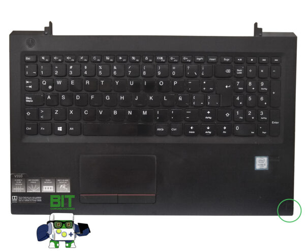 Base Superior Palmrest C/ Detalle Notebook Lenovo V310 15isk - Image 2