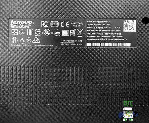 Base Inferior Notebook Lenovo Ideapad 100-15ibd B50-50 - Image 3