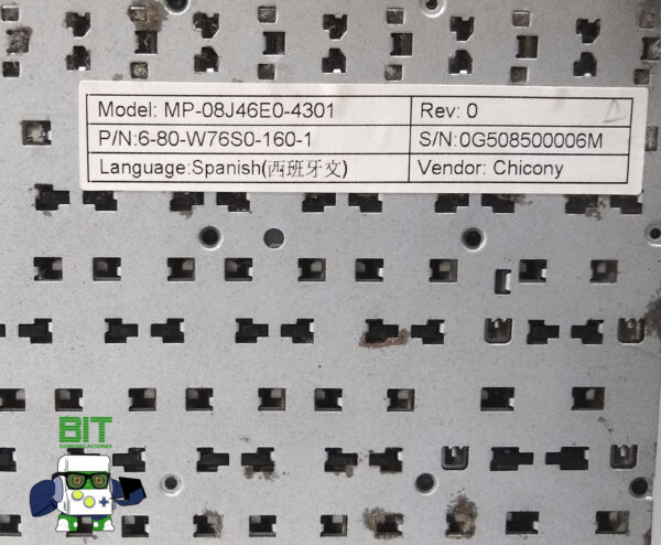 Teclado Notebook Bangho B-763xs Original Mp-08j46e0-4301 - Image 3