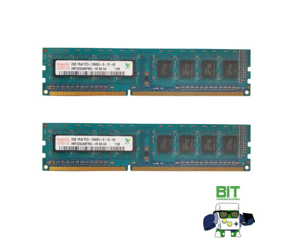 Combo Memorias Ram Sk Hynix Hmt325u6bfr8c-h9 Ddr3 2gb X2 - Image 2