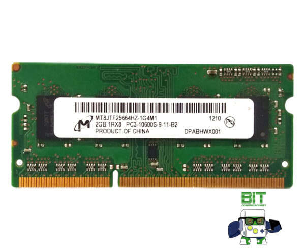 Memoria Ram Sodimm Micron Ddr3 2gb Mt8jtf25664hz-1g4m1 - Image 2