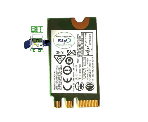 Placa De Red Wifi Notebook Atheros Qcnfa34ac M.2 Bluetooth 4 - Image 3