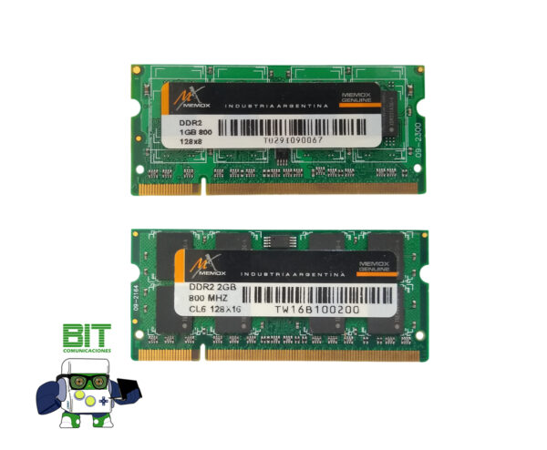 Combo De Memorias Ram Sodimm Ddr2 800mhz 3gb En Total - Image 2