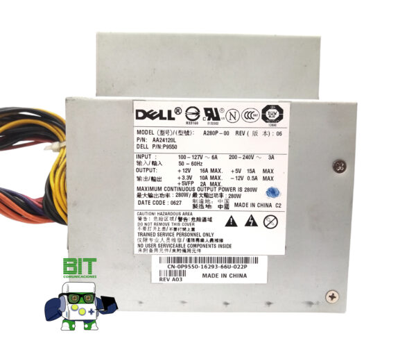 Fuente Alimentación Dell A280p-00 Optiplex 520 620 740 745 - Image 4