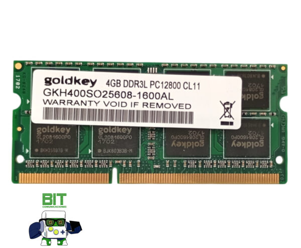 Memoria Ram Sodimm Goldkey 4gb Ddr3l 1600mhz 1.35v - Image 2