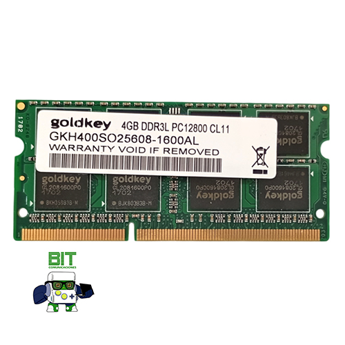 Memoria Ram Sodimm Goldkey 4gb Ddr3l 1600mhz 1.35v