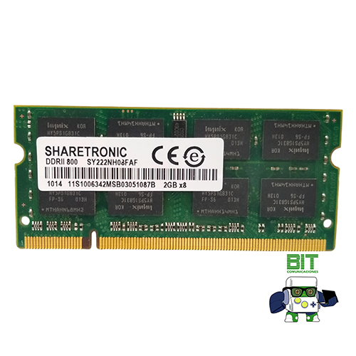 Memoria Ram Sodimm Sharetronic Ddr2 2gb 800mhz