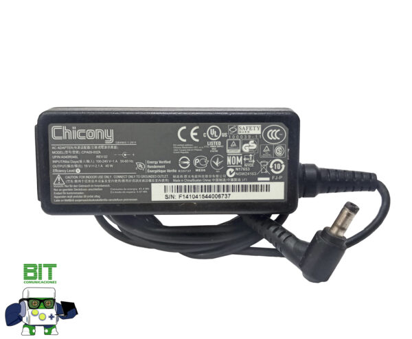 Cargador Chicony Bangho Max G5 L4 L5 Bgh E900 19v 2.1a 40w - Image 2
