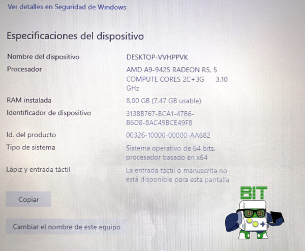 Notebook Hp 255 G7 Amd A9-9425 Ssd 240gb Ram 8gb Ddr4 - Image 6