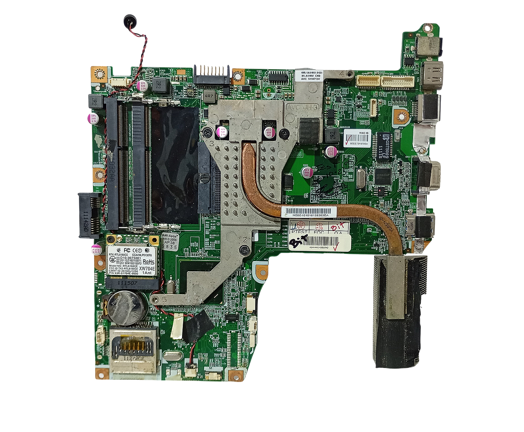 Placa Madre Notebook Positivo Bgh C-8197 Funcionando - Image 2