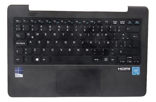 Base Superior Palmrest Teclado Ok Netbook Noblex Sf20ba Gris Oscuro