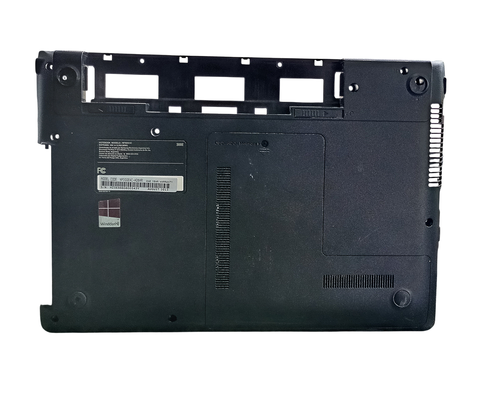 Carcasa Base Inferior Notebook Samsung NP270 E4C - Image 2