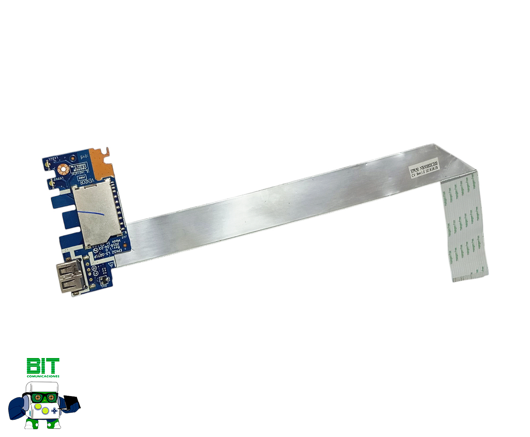 Placa De Puerto Usb Y Sd Notebook Hp 15-da 250 G7 - Image 4