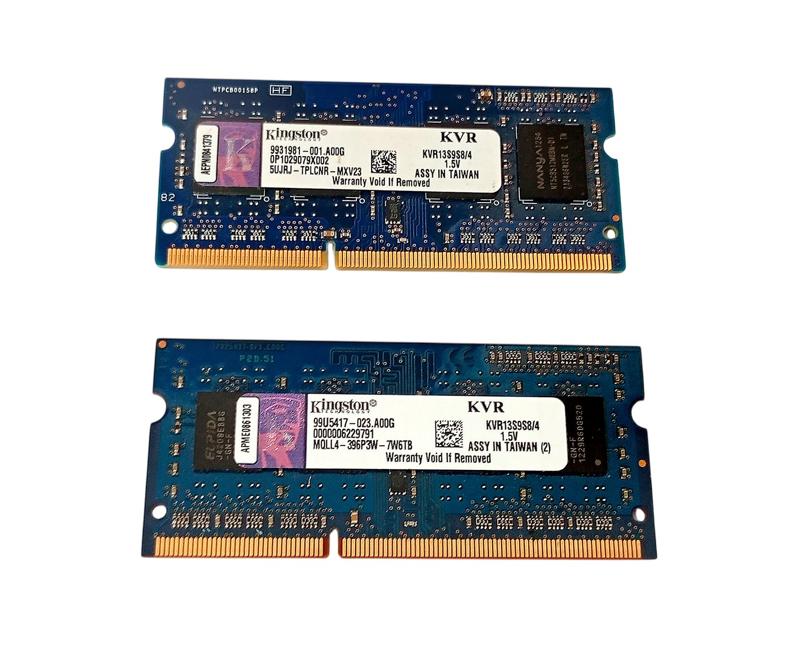 Combo Dual Channel Memoria Ram Kingston KVR13S9S8-4 Ddr3 4gb
